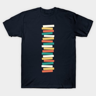 Mid Century Modern Atomic Stacked Blocks Charcoal T-Shirt